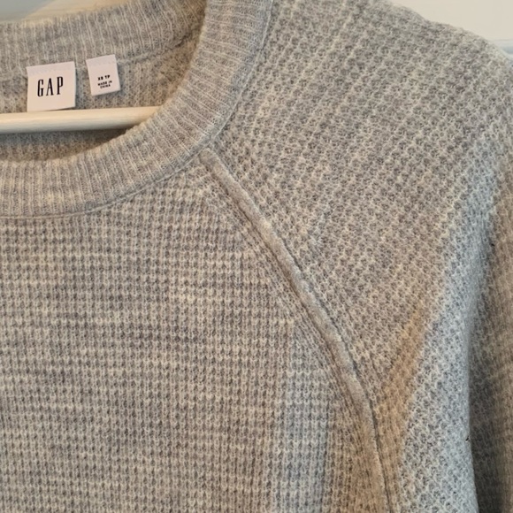 Gap Grey Waffle Knit Sweater Size XS - Picture 4 of 5